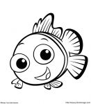 coloriage nemo sourit